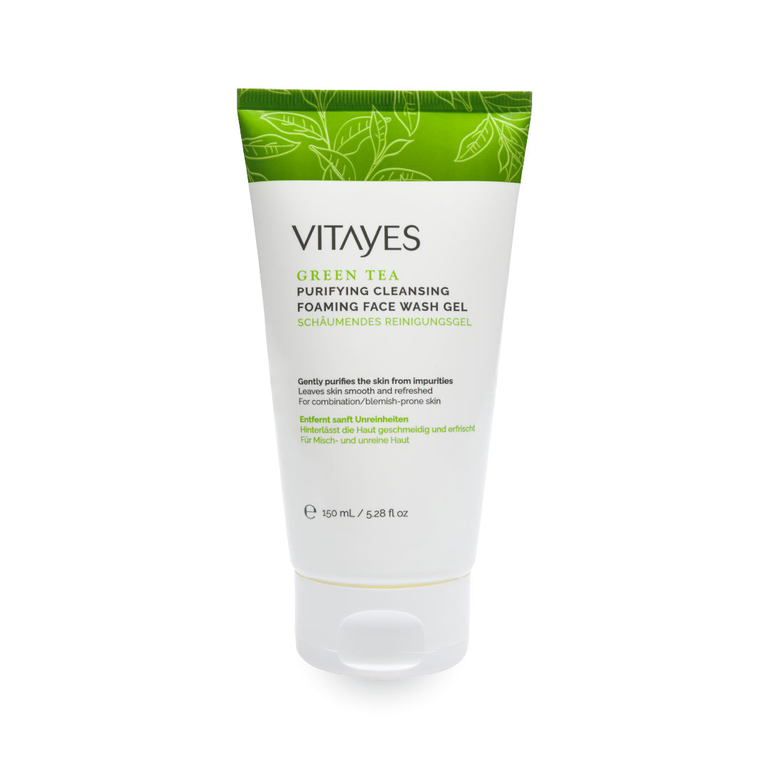 Vitayes Green Tea Face Wash Gel, refreshing face wash gel for thorough and gentle facial cleansing